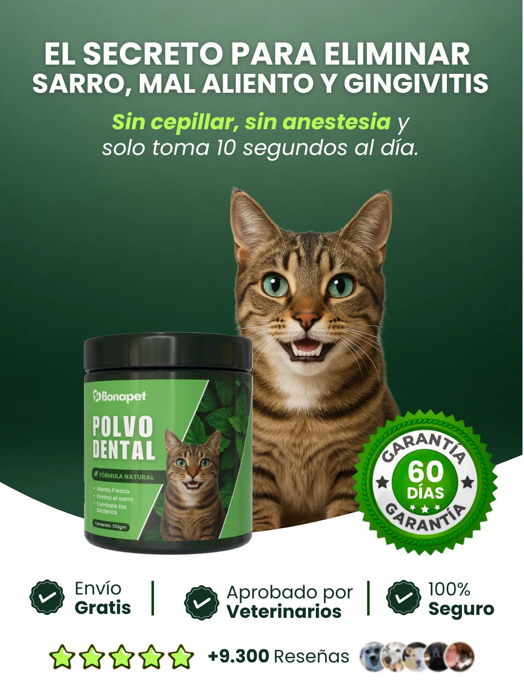 Polvo Dental Bonapet® gatos